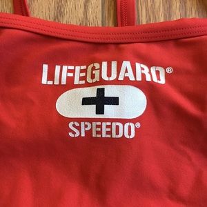 Red Lifeguard Speedo One Piece